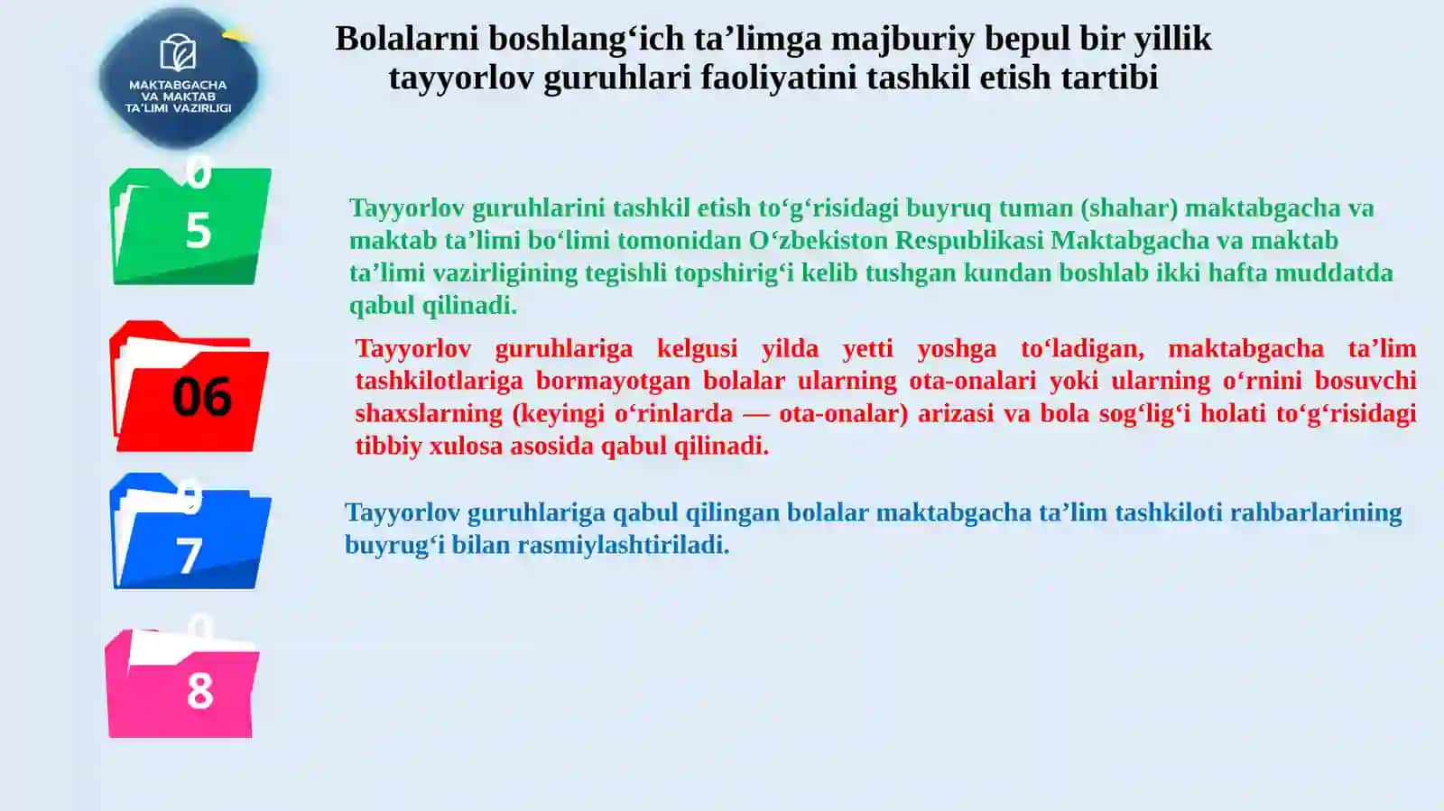 MAVZU: “Maktabgachata’limningpoydevori–bumaktabgatayyorlashdasturi 4