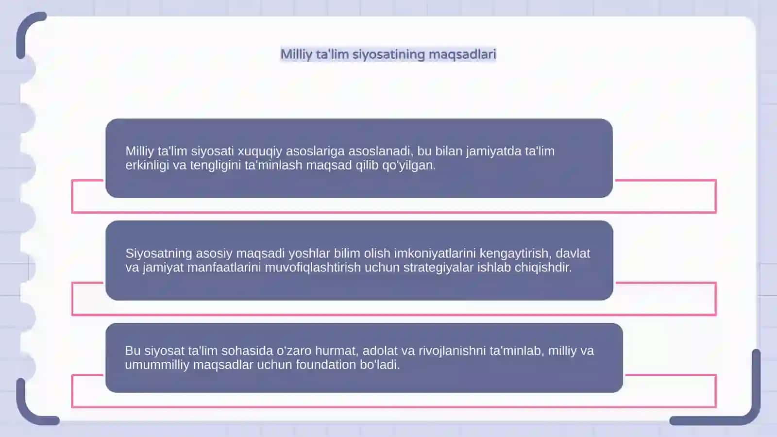 Milliy ta'lim siyosatning xuquqiy asoslari 4