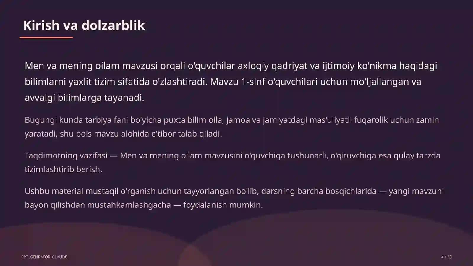 Men va mening oilam (1-sinf) 4