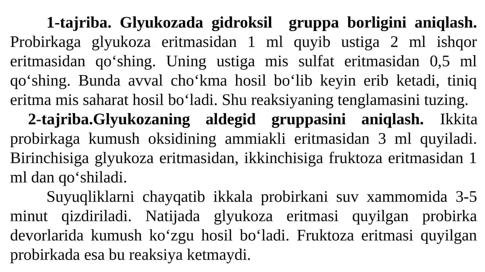 Uglevodlar - Biologik jarayonlar energiya manbai sifatida 4