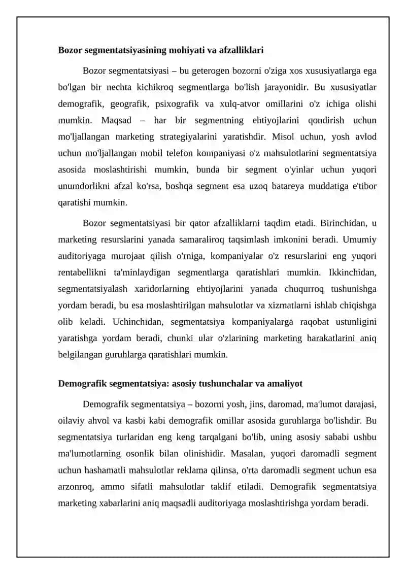 Bozor segmentatsiyasi 4