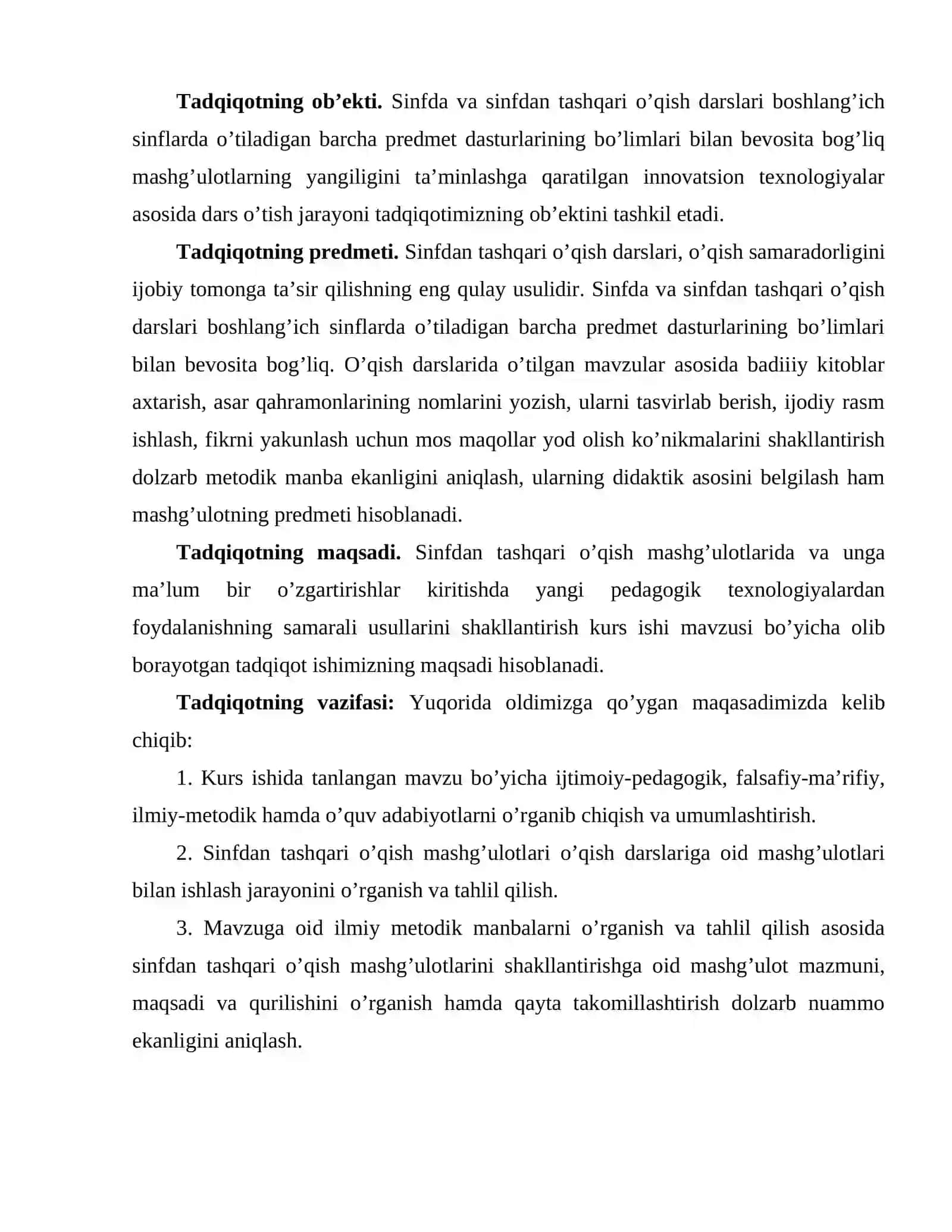 SAVOD O’RGATISH SINFDAN TASHQARI O’QISHNI TASHKIL ETISH 4