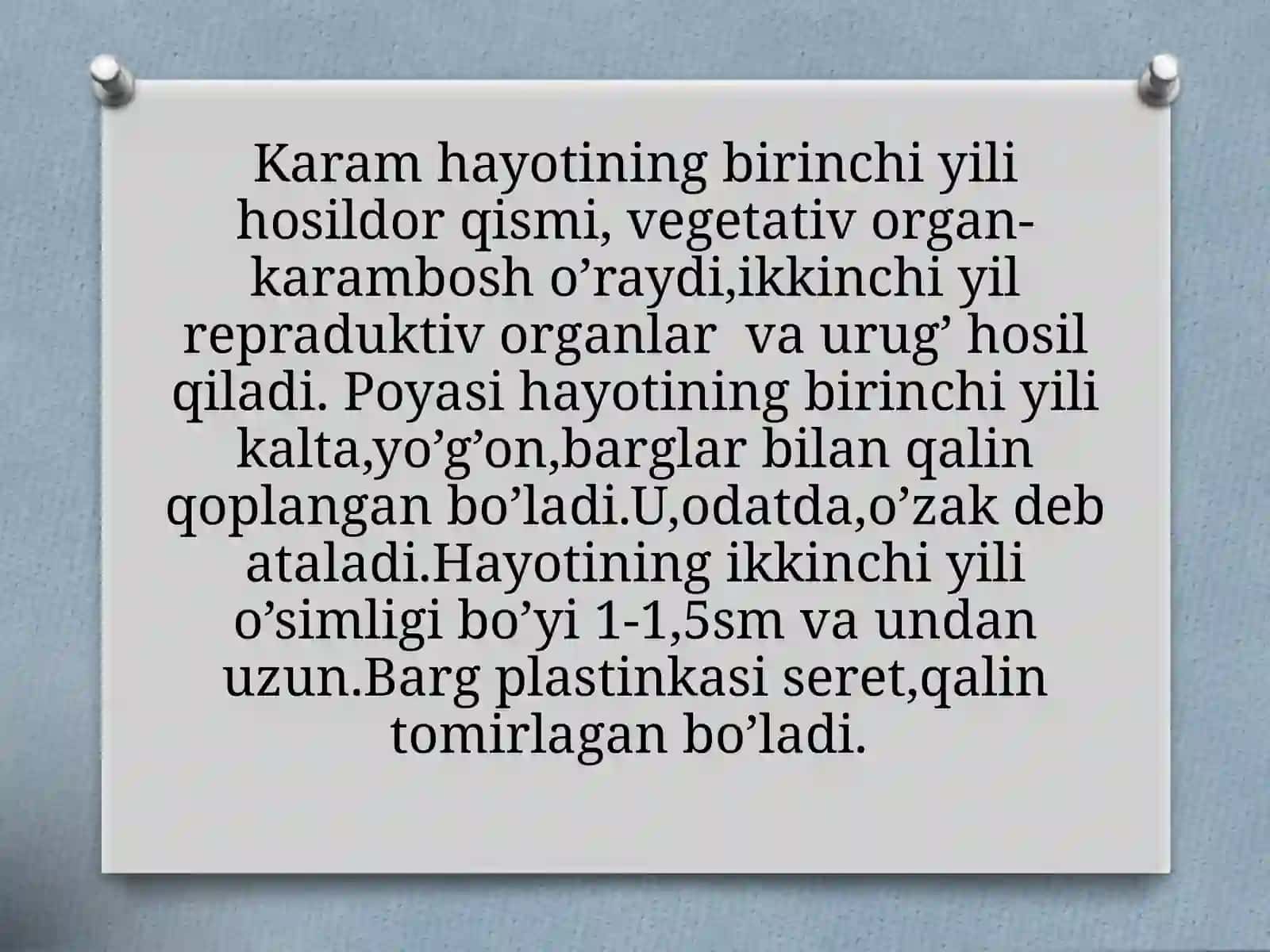Kamtarqalgam karamo’simliklari biologiyasi 4