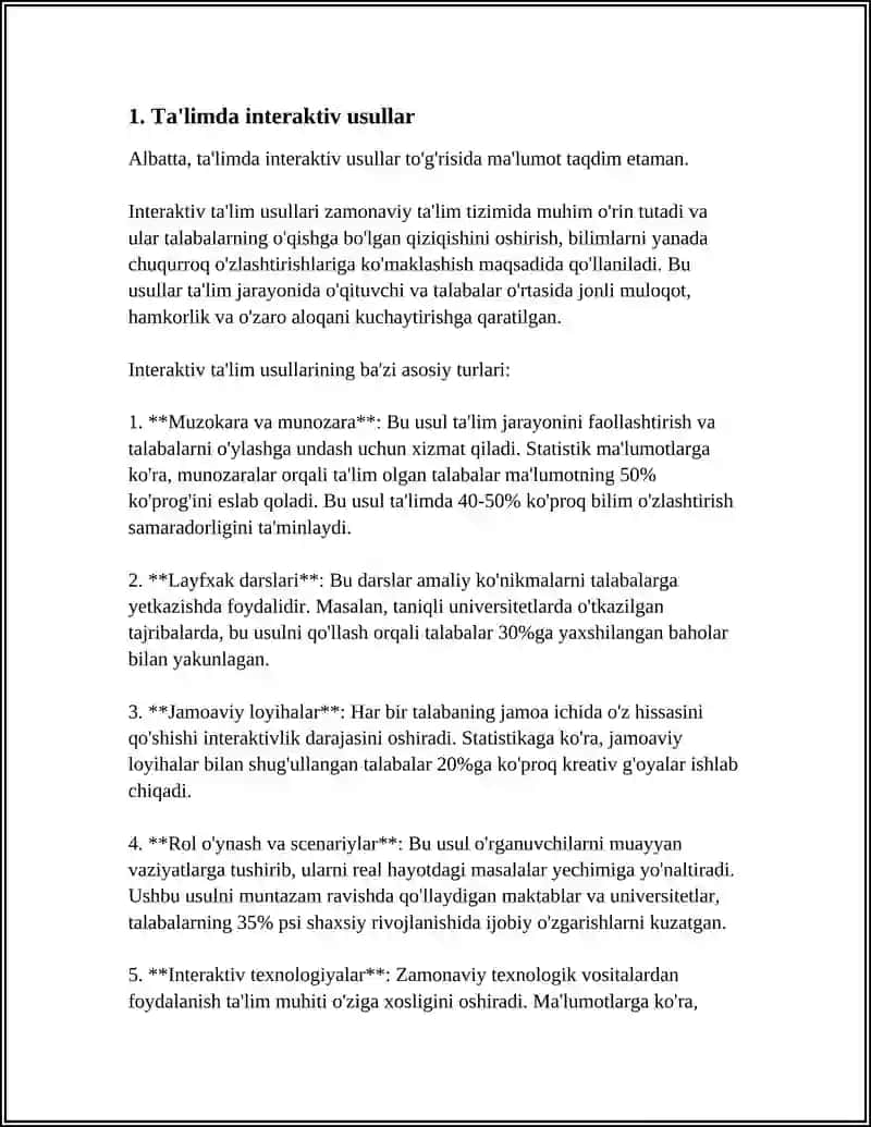 Ta'limda interaktiv usullar 4