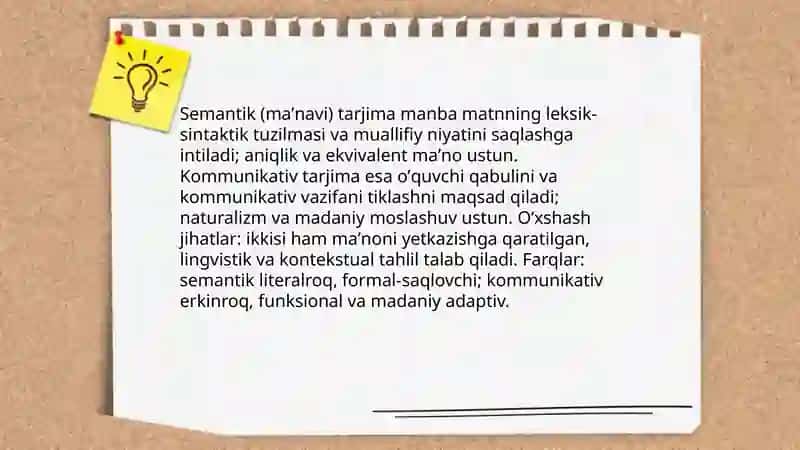 Tarjima turlari oʻrtasidagi umumiylik va tavofutli holatlar 4
