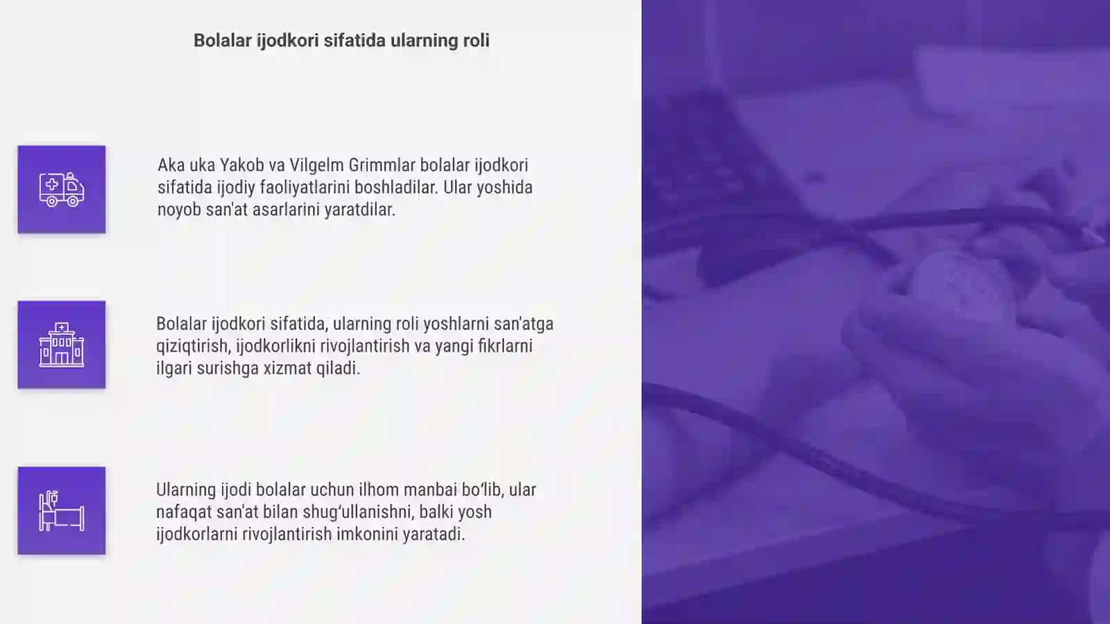 Aka Uka Yakob va Vilgelm Grimmlar bolalar ijodkori 4
