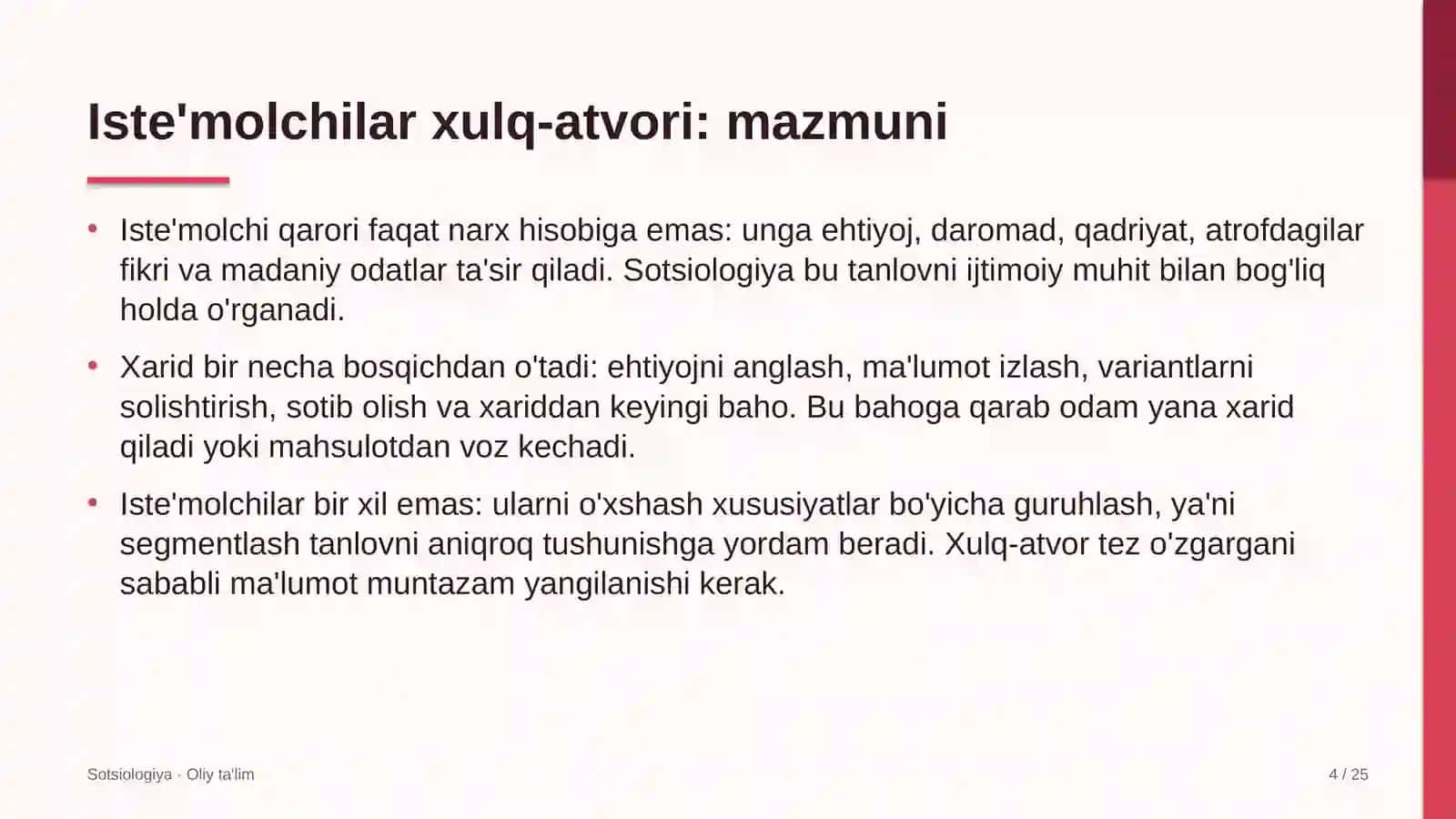 Avtoservis korxonalarida iste'molchilar xulq-atvori 4