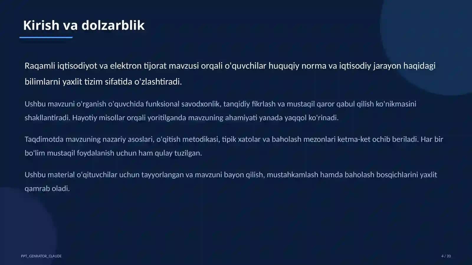 Huquq va iqtisodiyot asoslari (9– 4