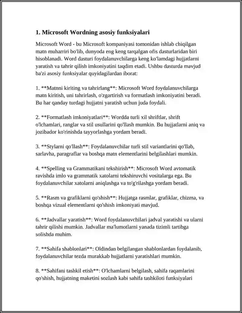 MICROSOFT OFFICE WORD 4