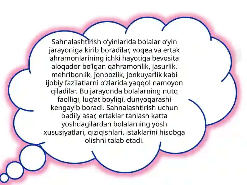 Badiiy asarni sahnalashtirish turlari va uni namoyish etish metodikasi 4