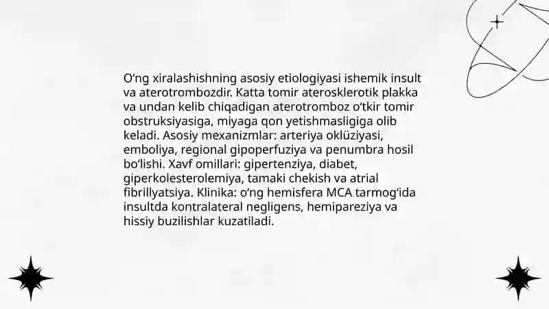 Oʻng xiralashish sindromlari 4