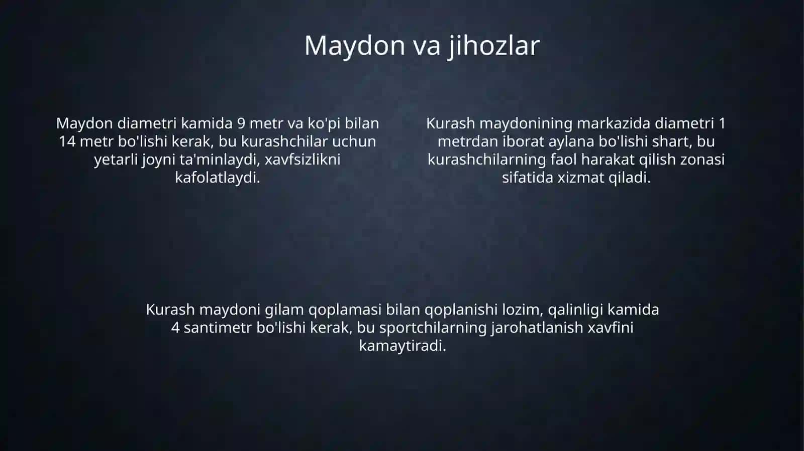 Belbog‘li kurash bo‘yicha musobaqa qoidalari va hakamlik qilish asoslari 4