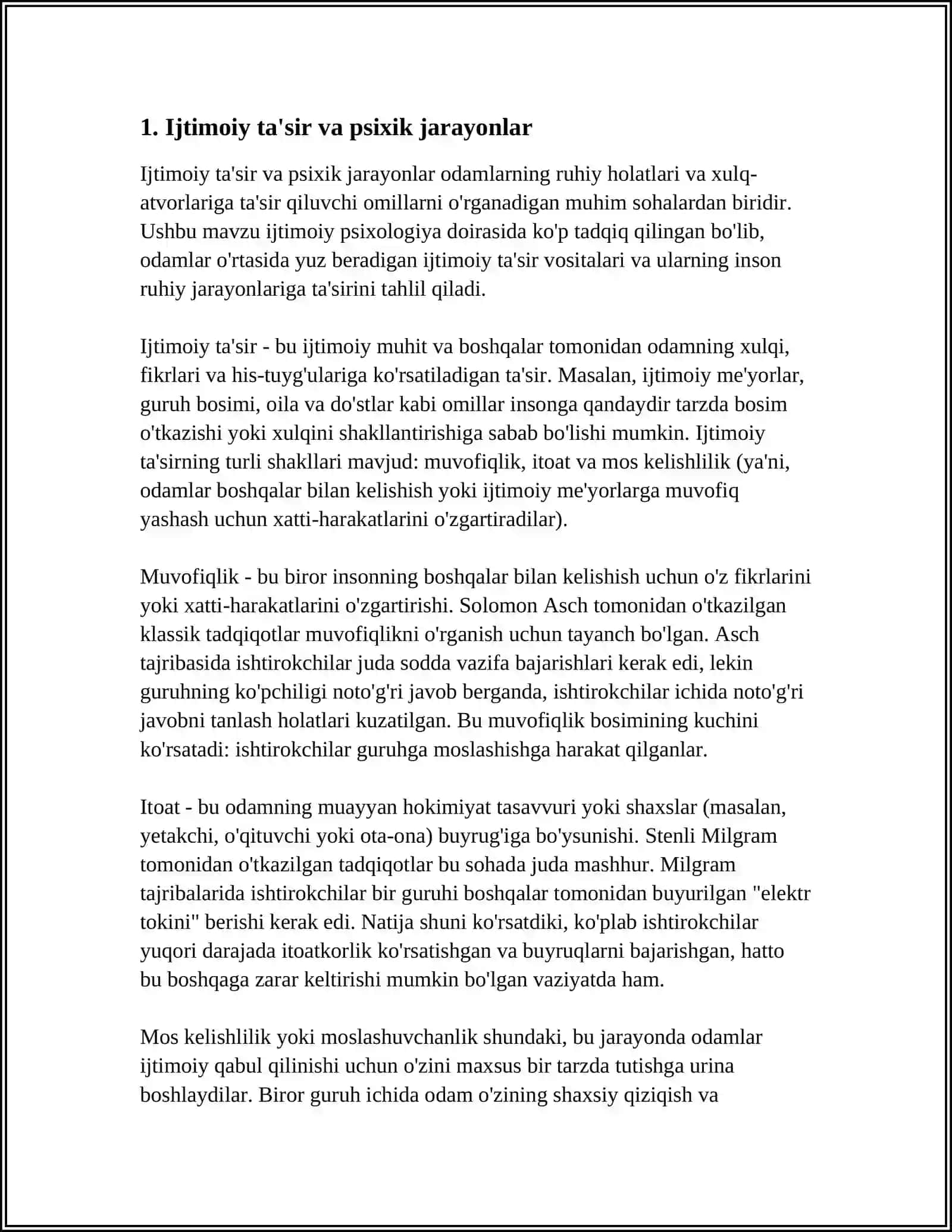 PSIHIK JARAYONLARNI SHAKILANISHI 4