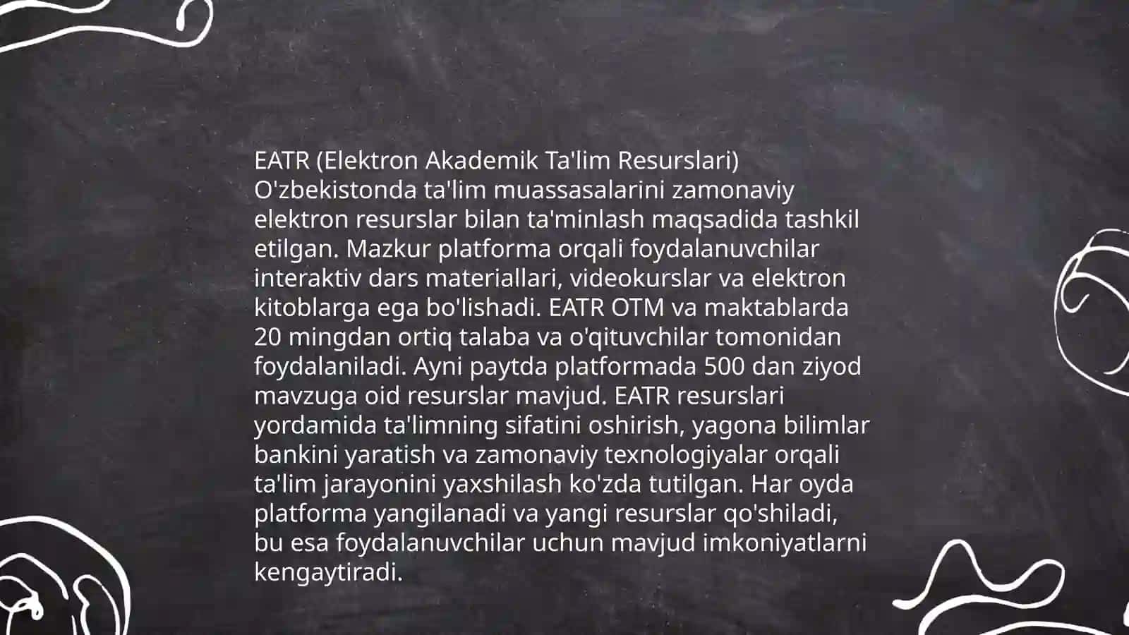 Tabiiy fanlarni o'qitishda AKT va EATR laridan foydalanish hamda elektron ta'lim resurslari QR kodlaridan dars jarayonida foydalanish usullari 4