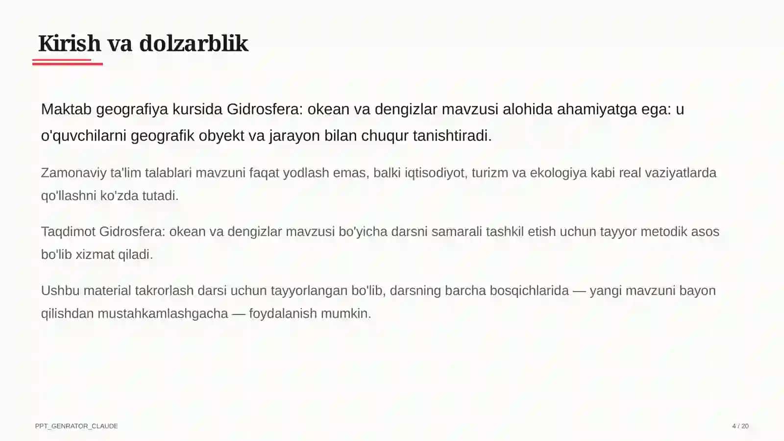 Gidrosfera: okean va dengizlar (6-sinf) 4