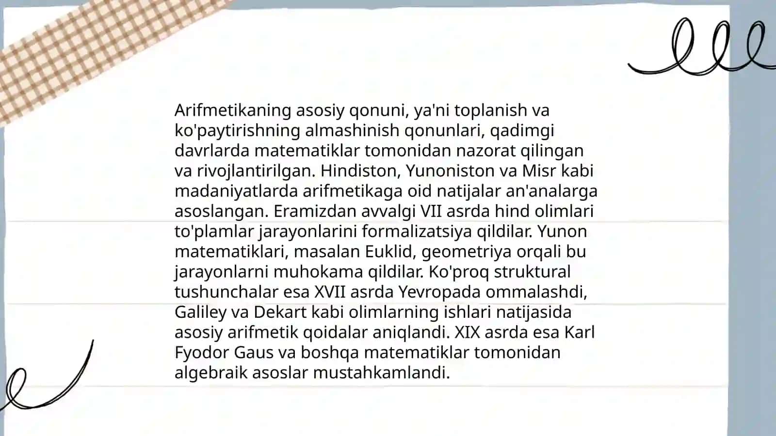 Arifmetikaning asosiy qonuni 4