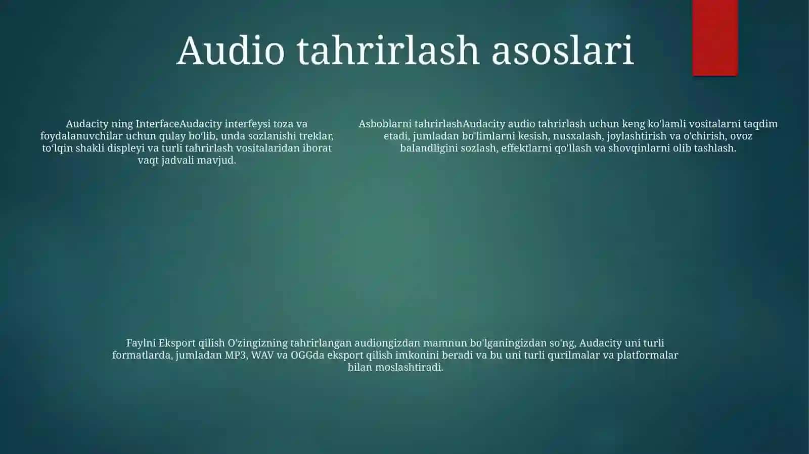 AudacityDasturidaIshlash 4