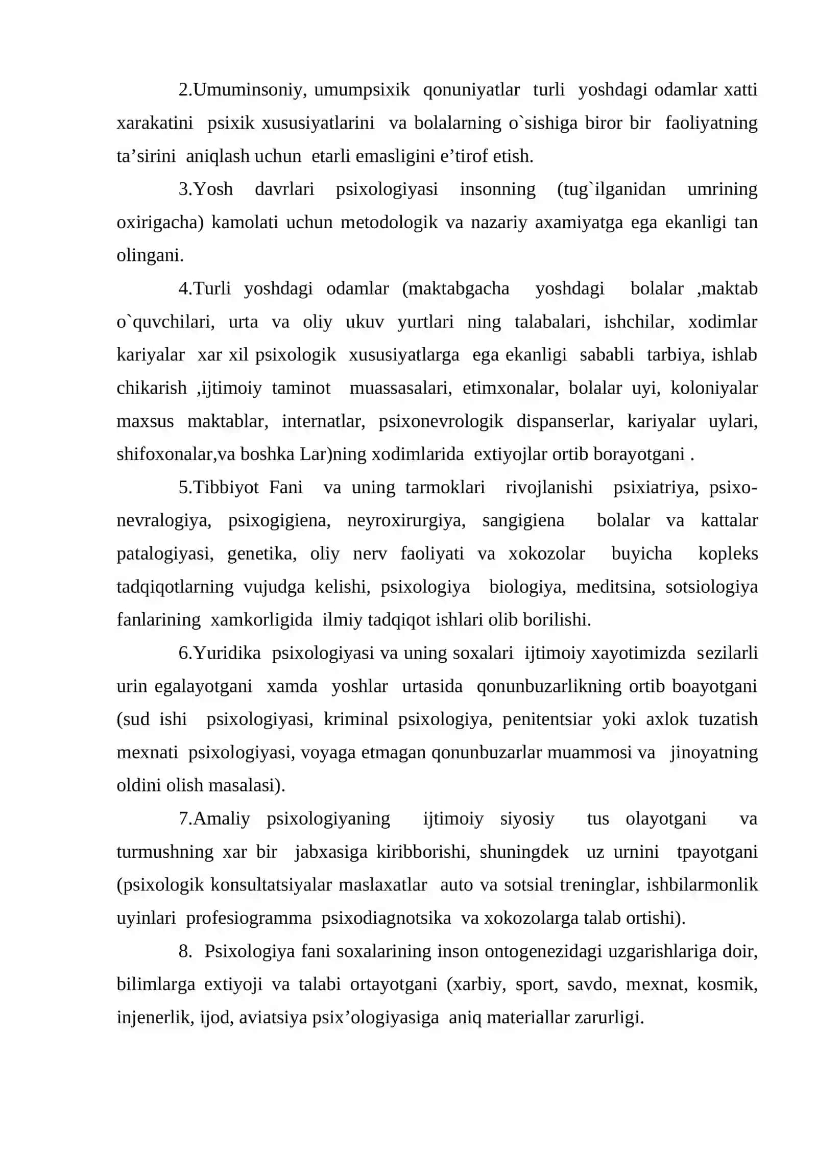 Yosh davrlar psixologiyasi fanining o`rganilishi 4