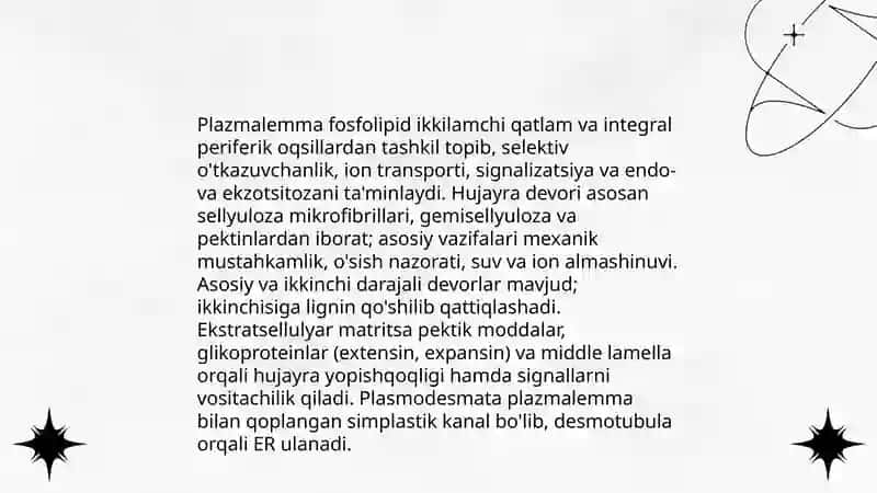 O'simliklar evolyutsiyasi va hujayra biologiyasi(sitologiya) 4