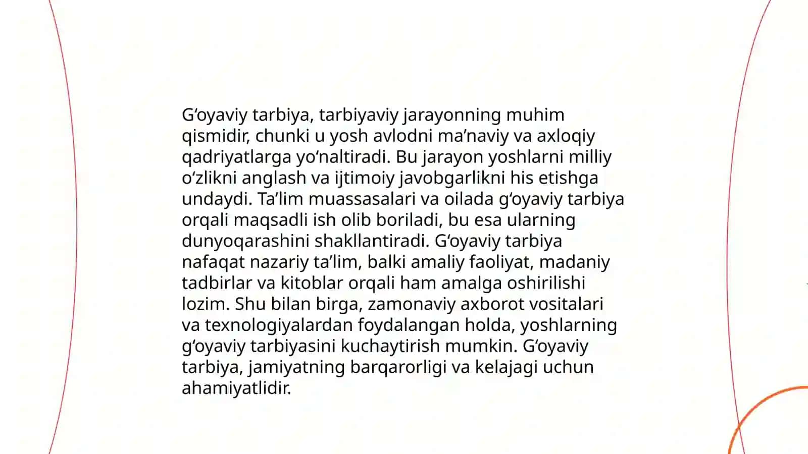 Kasbiy kompetentlik fanining mazmunida tarbiyaviy jarayonda g‘oyaviy-siyosiy-axloqiy tarbiyani tashkil etish 4