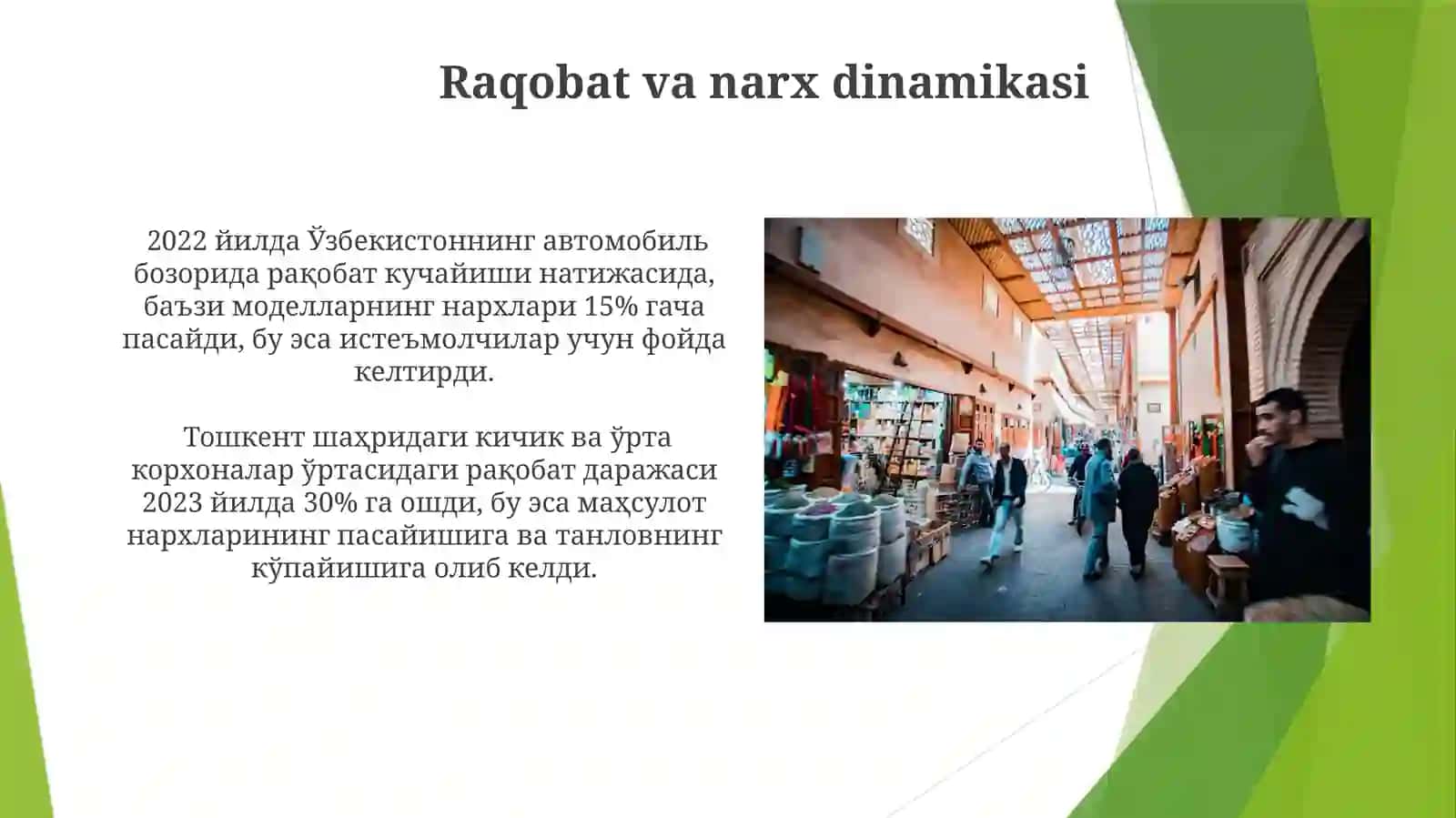 Bozor iqtisodiyotidan narx shakllantirish usullari 4