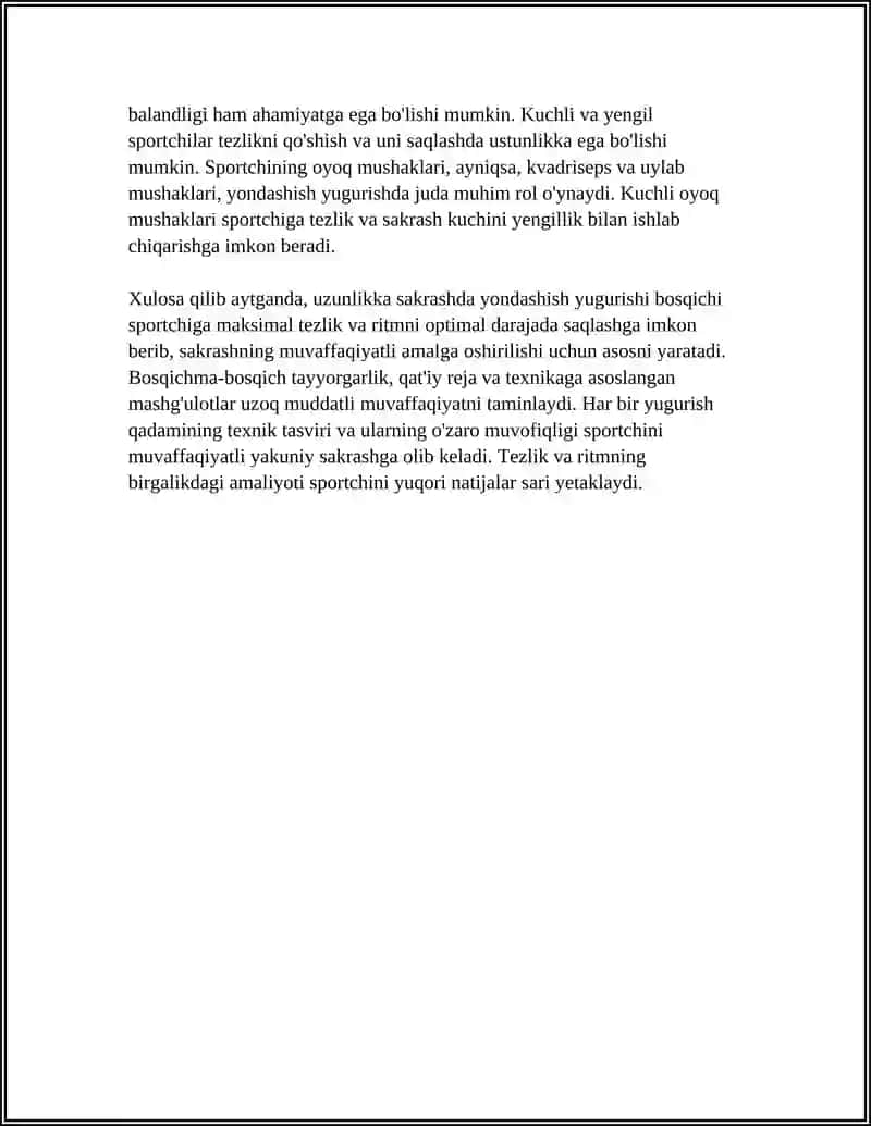 YENGIL ATLETIKA: UZUNLIKKA SAKRASH 4