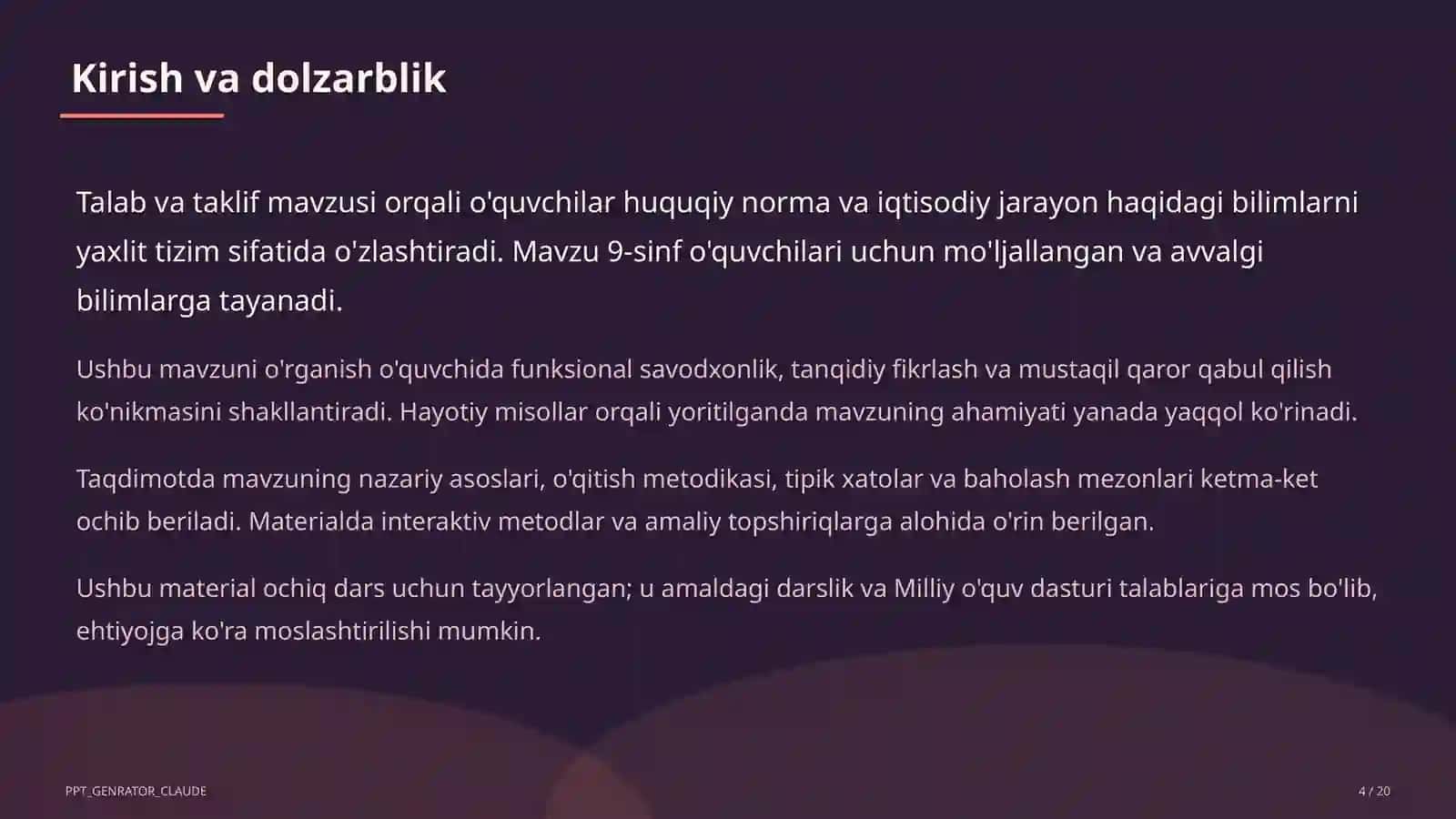 Talab va taklif (9-sinf) 4