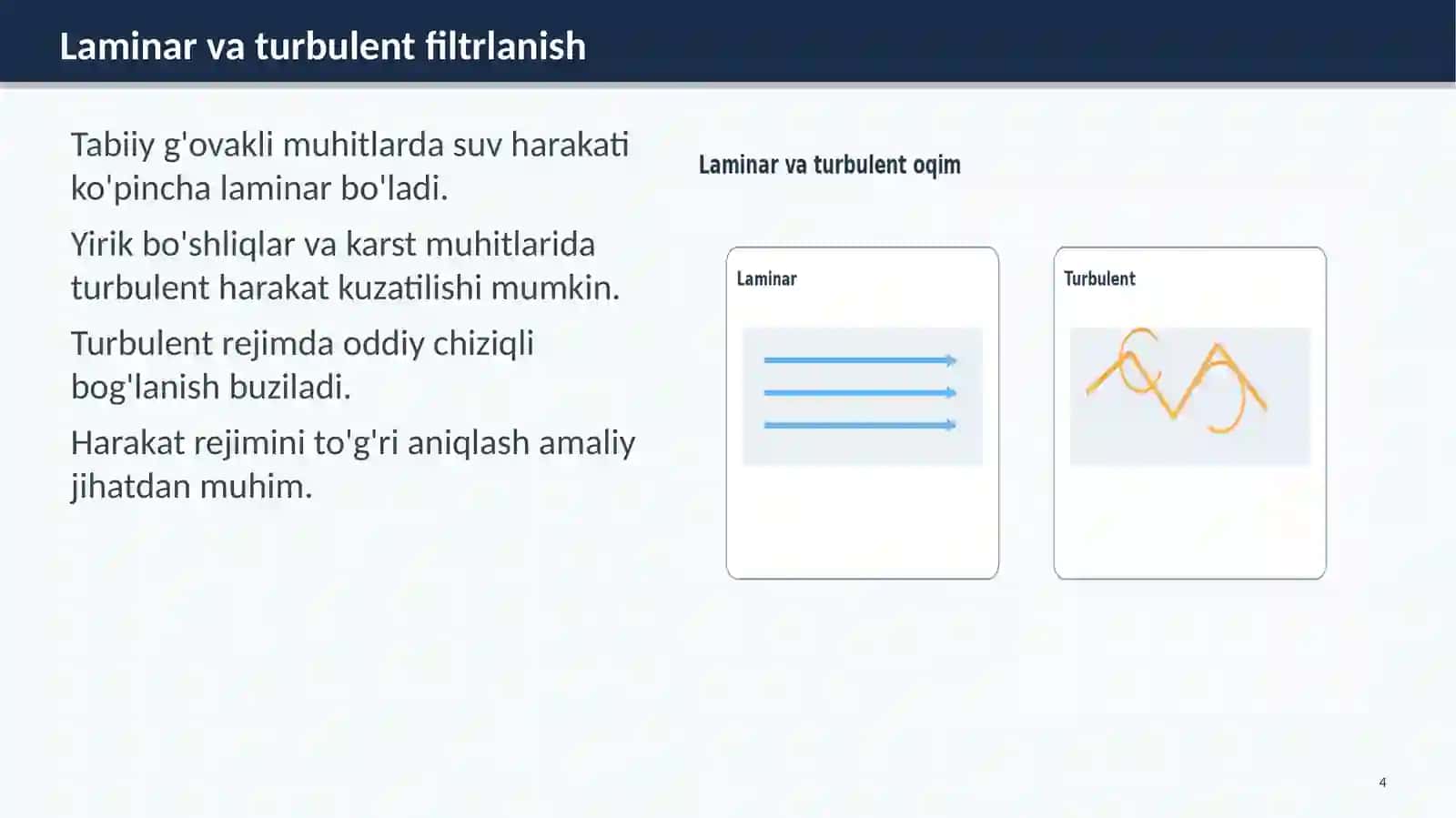 Tog' jinslarining to'yinish zonasida yer osti suvlarining asosiy harakat qonunlari 4