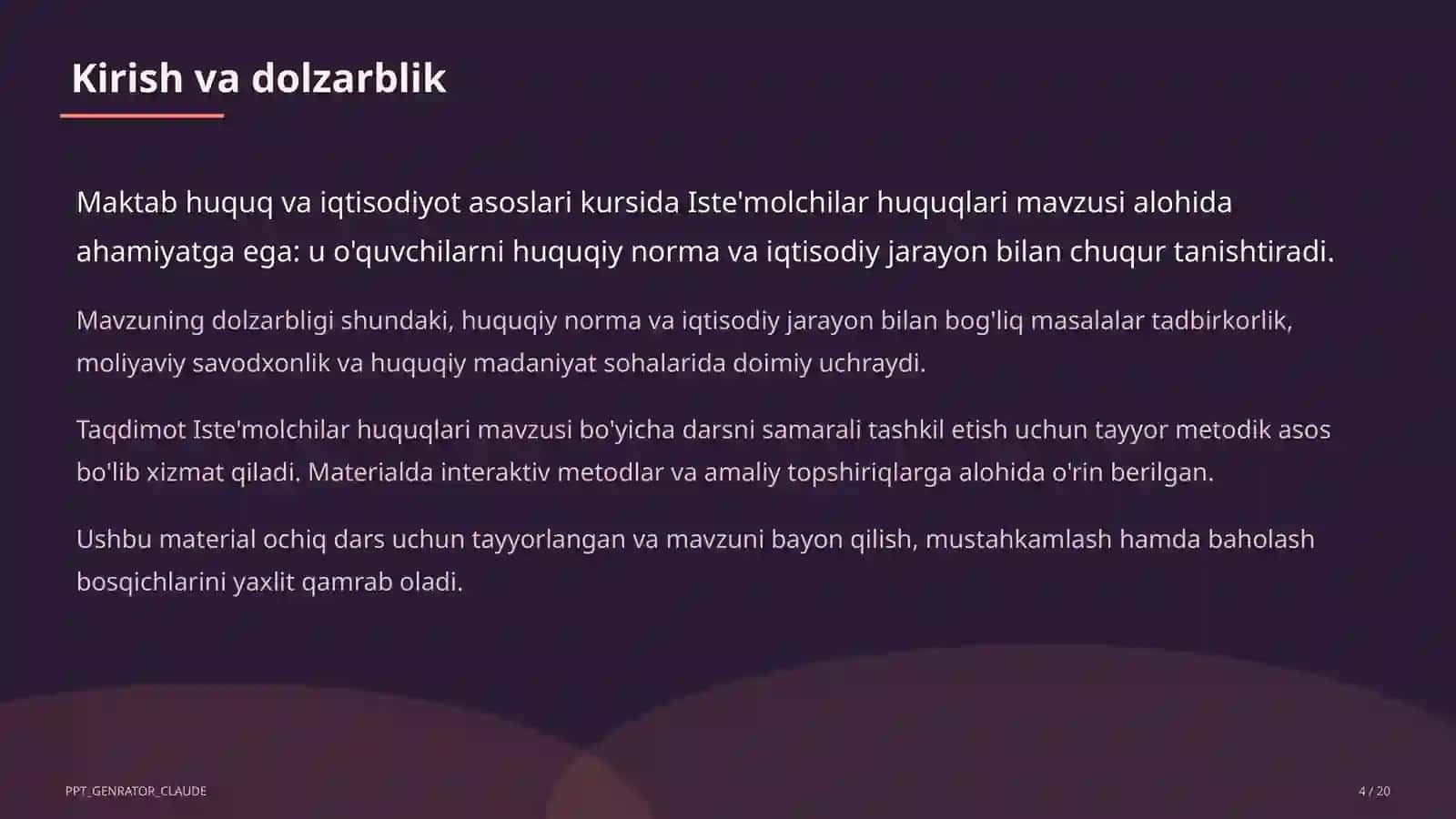 Huquq va iqtisodiyot asoslari (9–11) 4