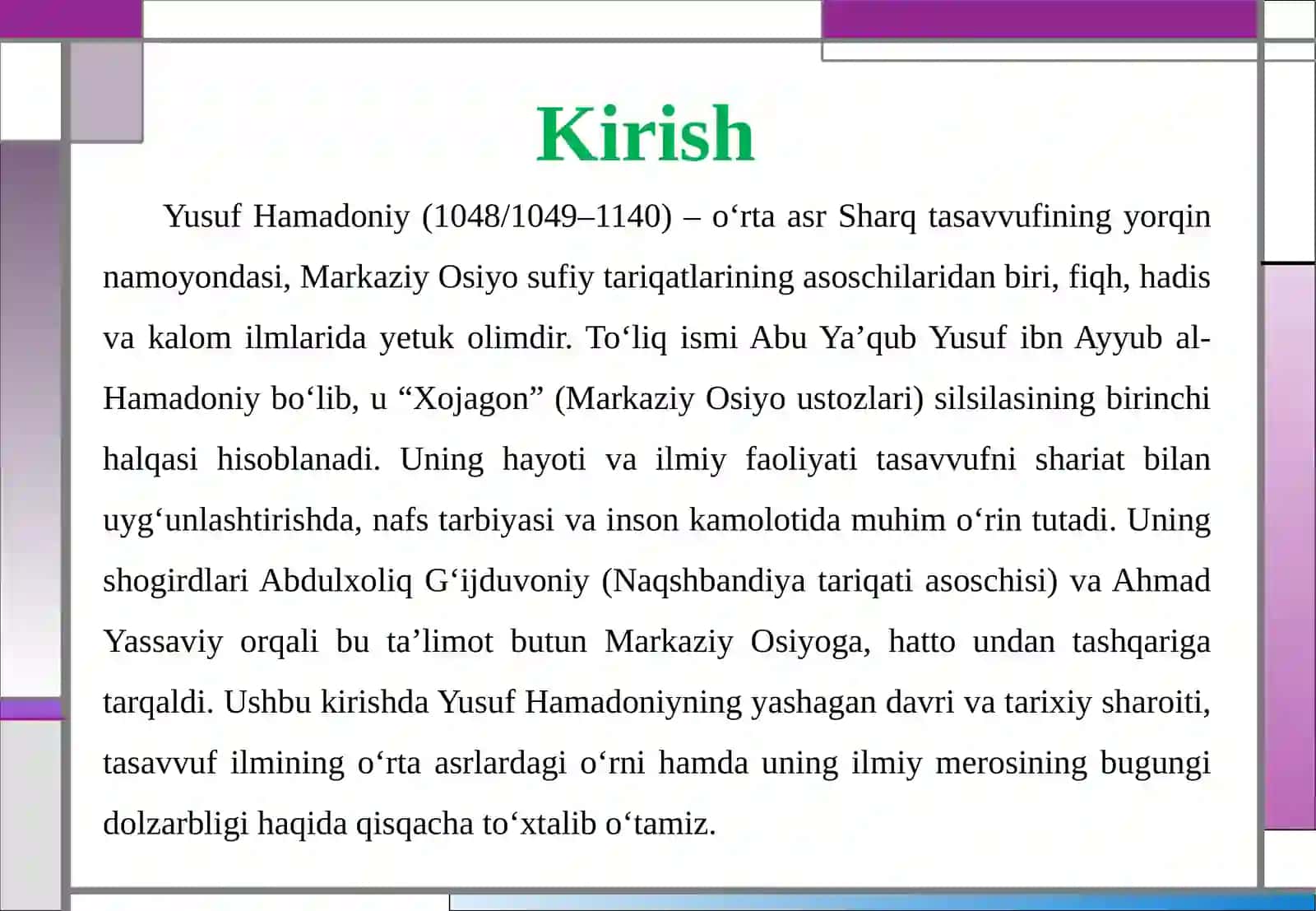 Yusuf Hamadoniy 4