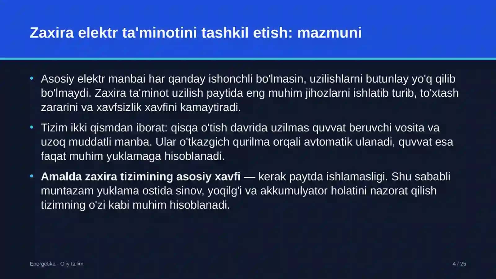 Eshik-rom ishlab chiqarish korxonalarida zaxira elektr ta'minotini tashkil etish 4