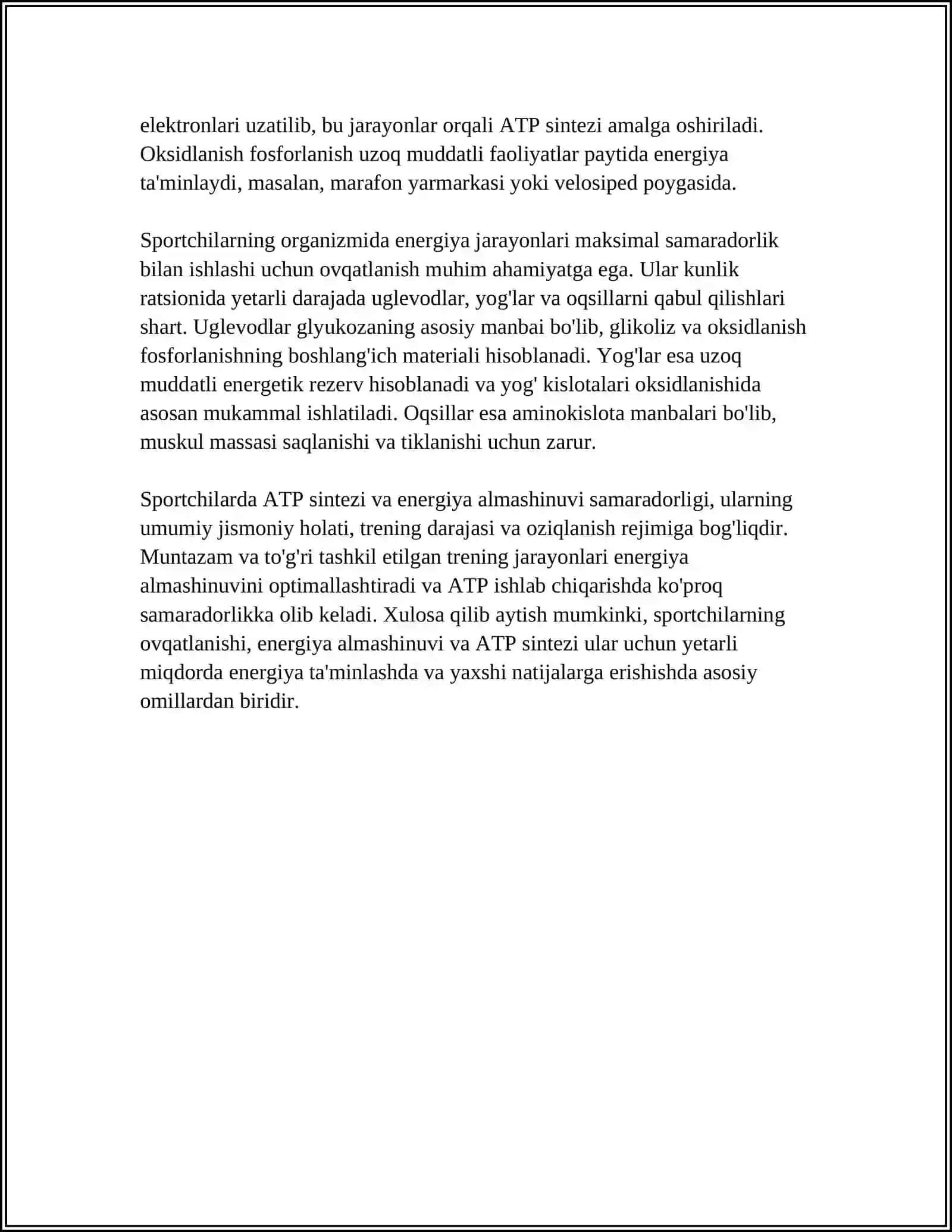 SPORTCHILARNING OVQATLANISHINING BIOKIMYOVIY ASOSLARI 4