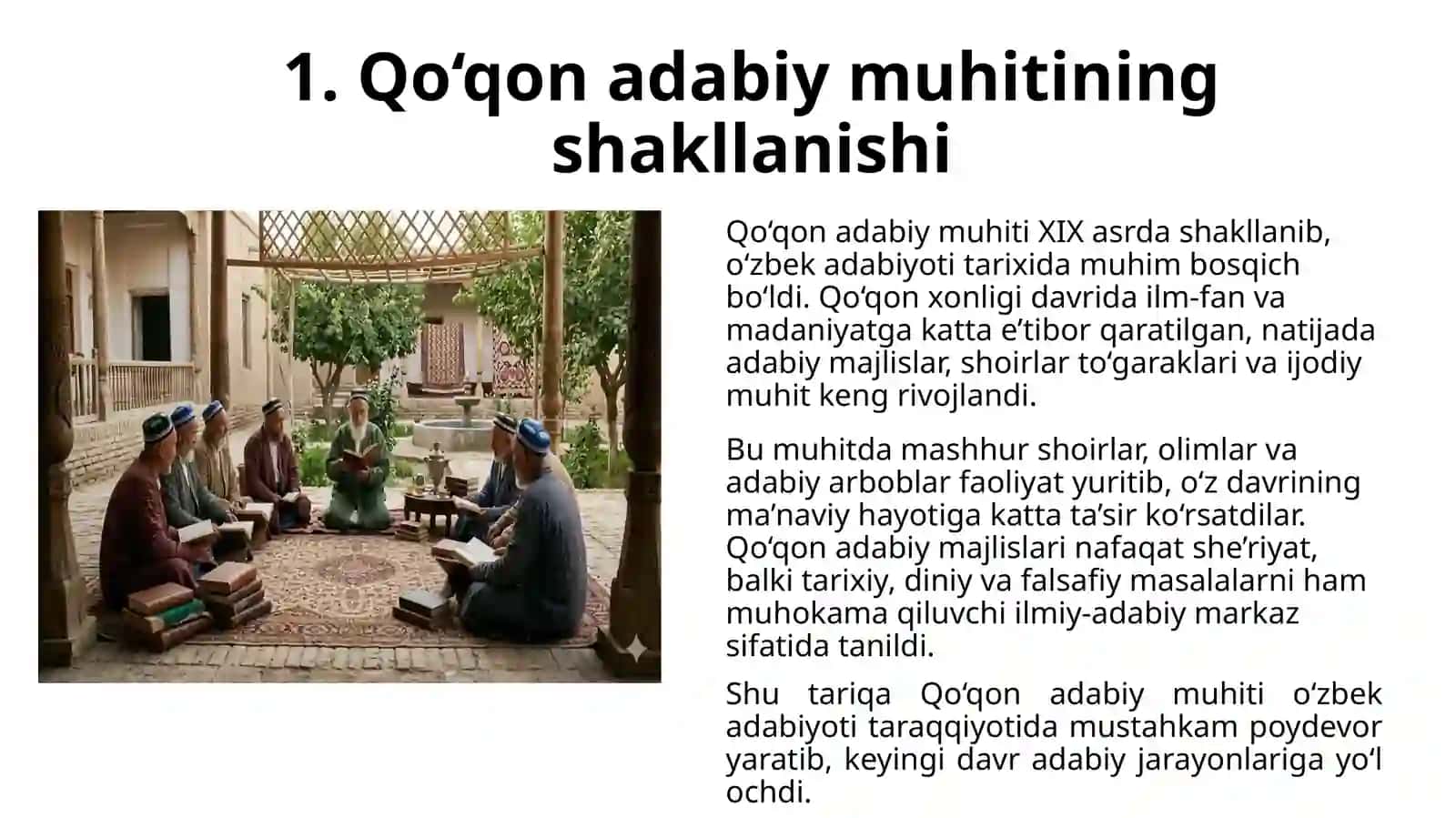Qo'qon adabiy muhiti. "Tazkirai Qayyumiy"dagi materiallar 8 tasnifi 4