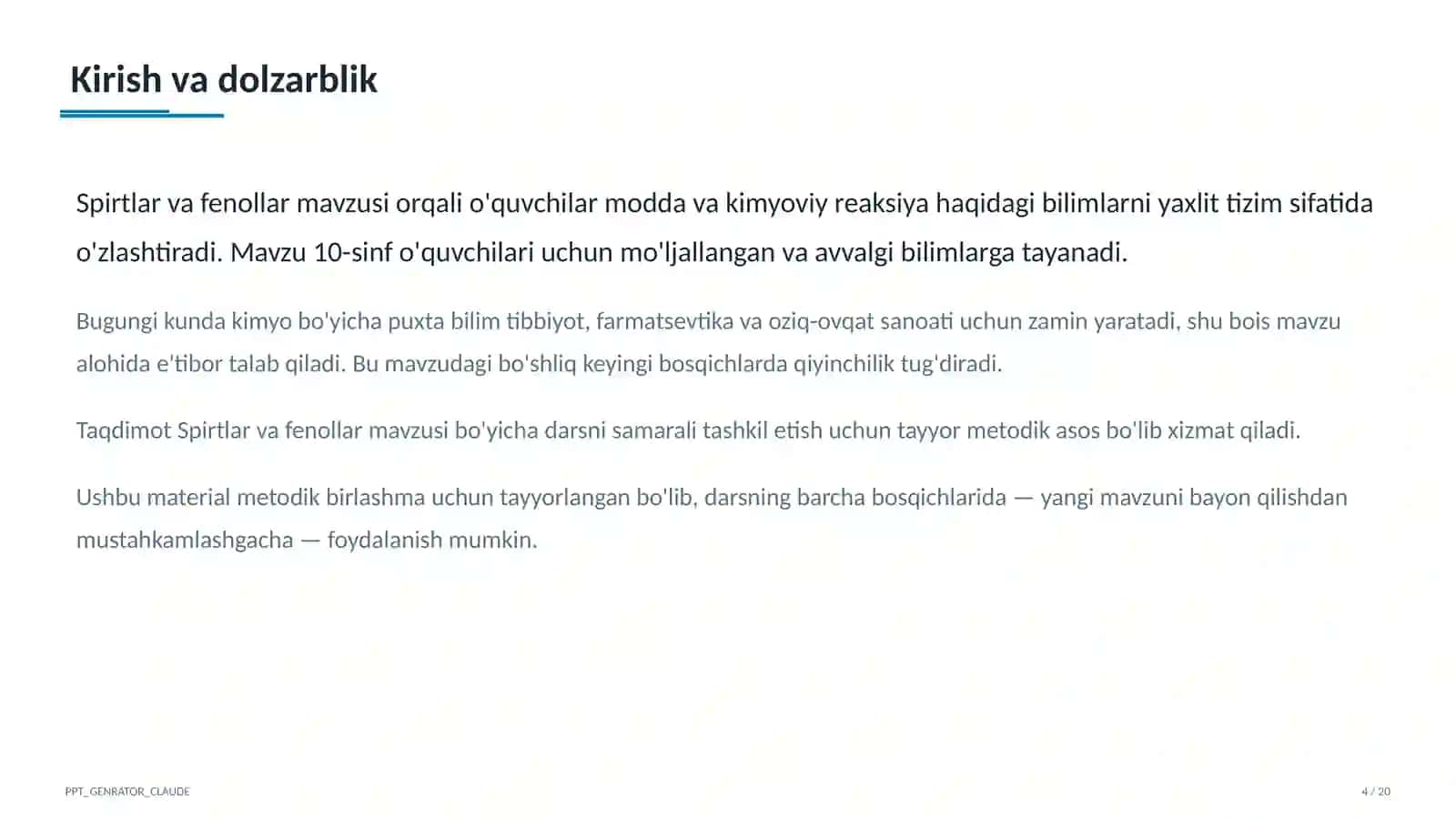 Spirtlar va fenollar (10-sinf) 4