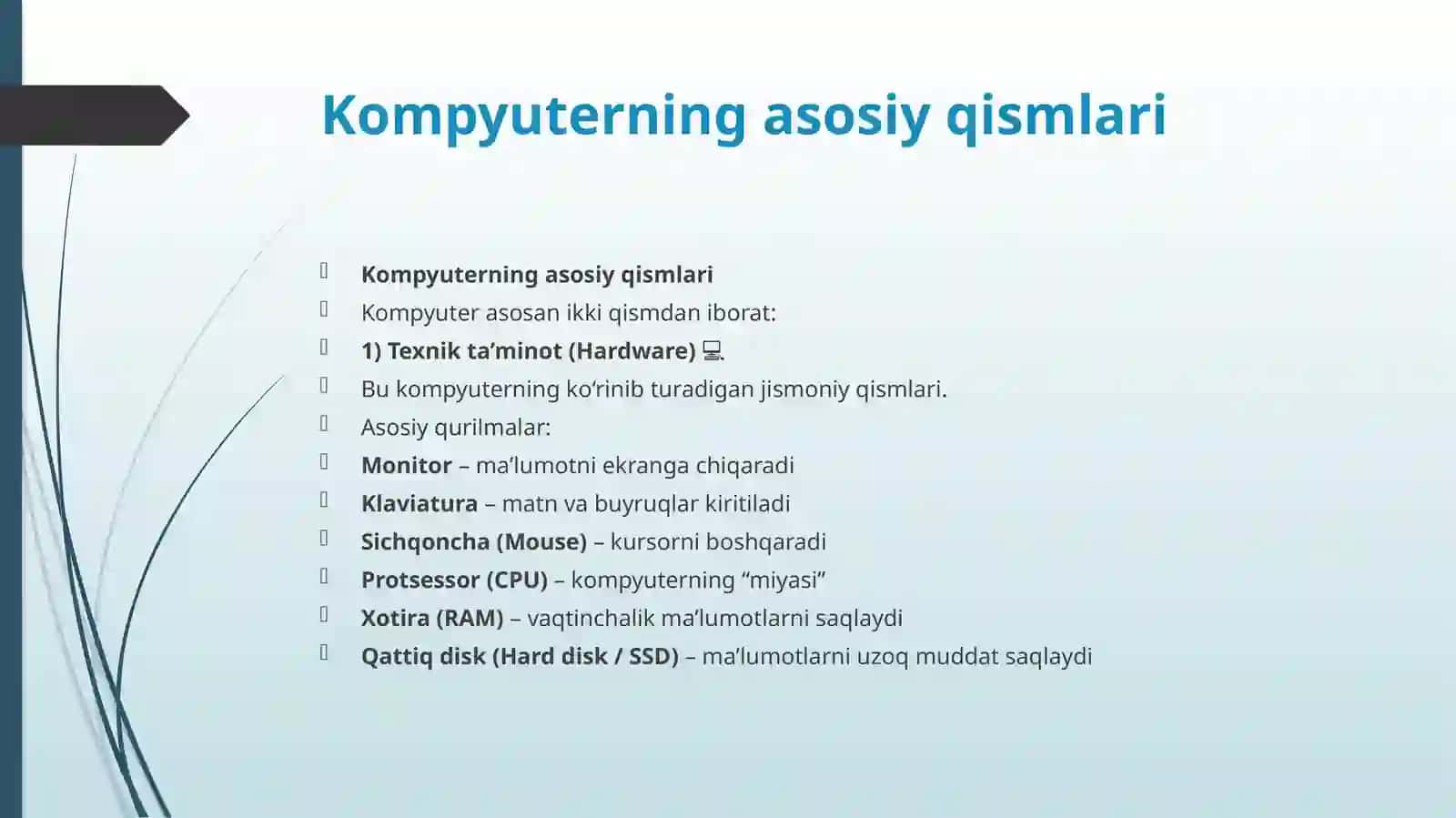 Kompyuter VA UNING TURLARI 4