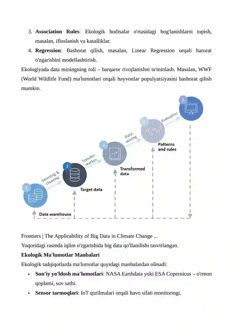 Data Mining usullari yordamida ekologik muammolarni tahlil qilish va bashorat qilish 4