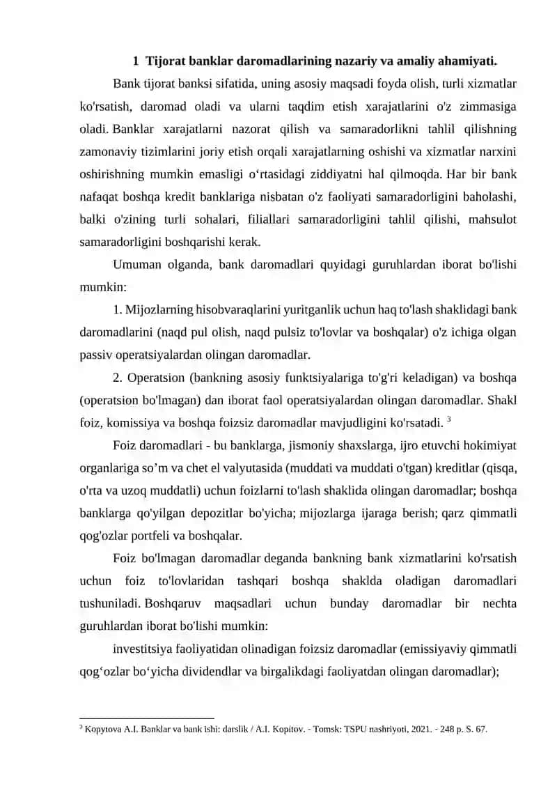Bank daromadlari ularning turlari va hisobi 4