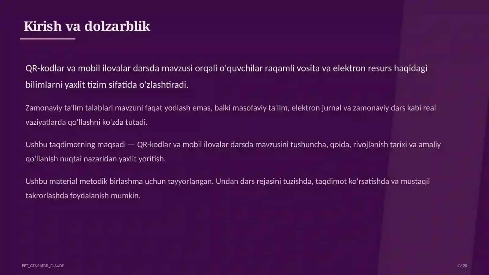QR-kodlar va mobil ilovalar darsda 4