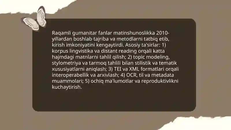 Zamonaviy matinshunoslik sohasidagi eng sungi ilmiy tadqiqotlar tahlili 4