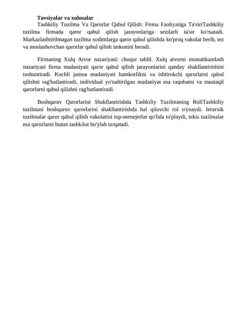 Tashkiliy Tuzilma Va Qarorlar Qabul Qilish 4