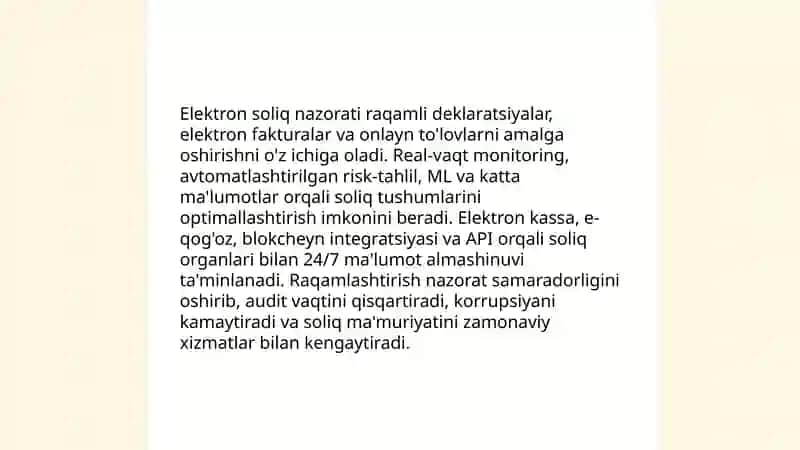 Soliq nazorati shakl va mexanizmlarini takomillashtirish 4