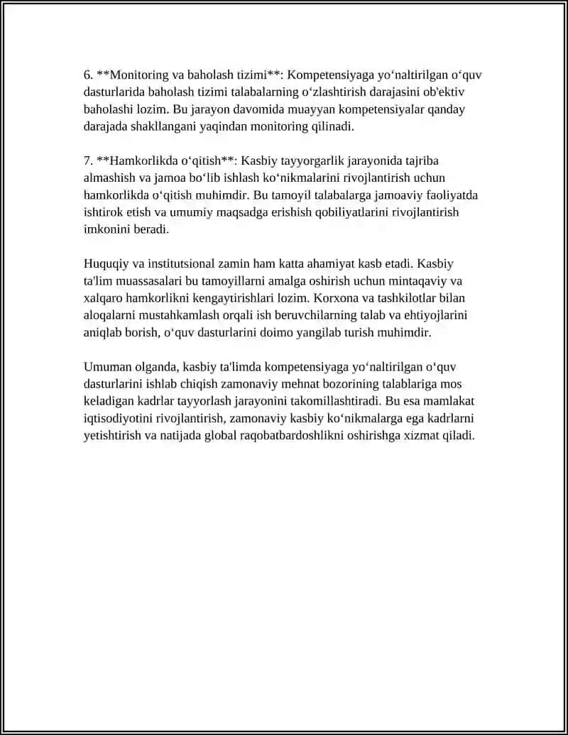 KASBIY TA’LIM MAZMUNI VA TEXNOLOGIYALARI 4
