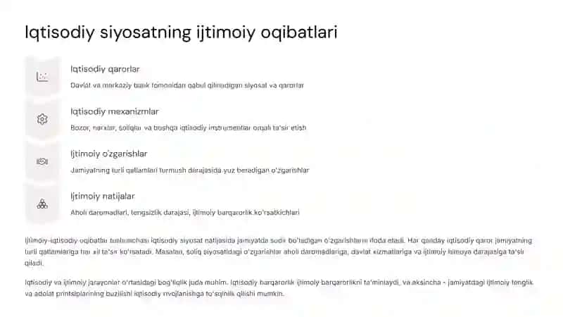 Iqtisodiy siyosat va uning ijtimoiy oqibatlari 4