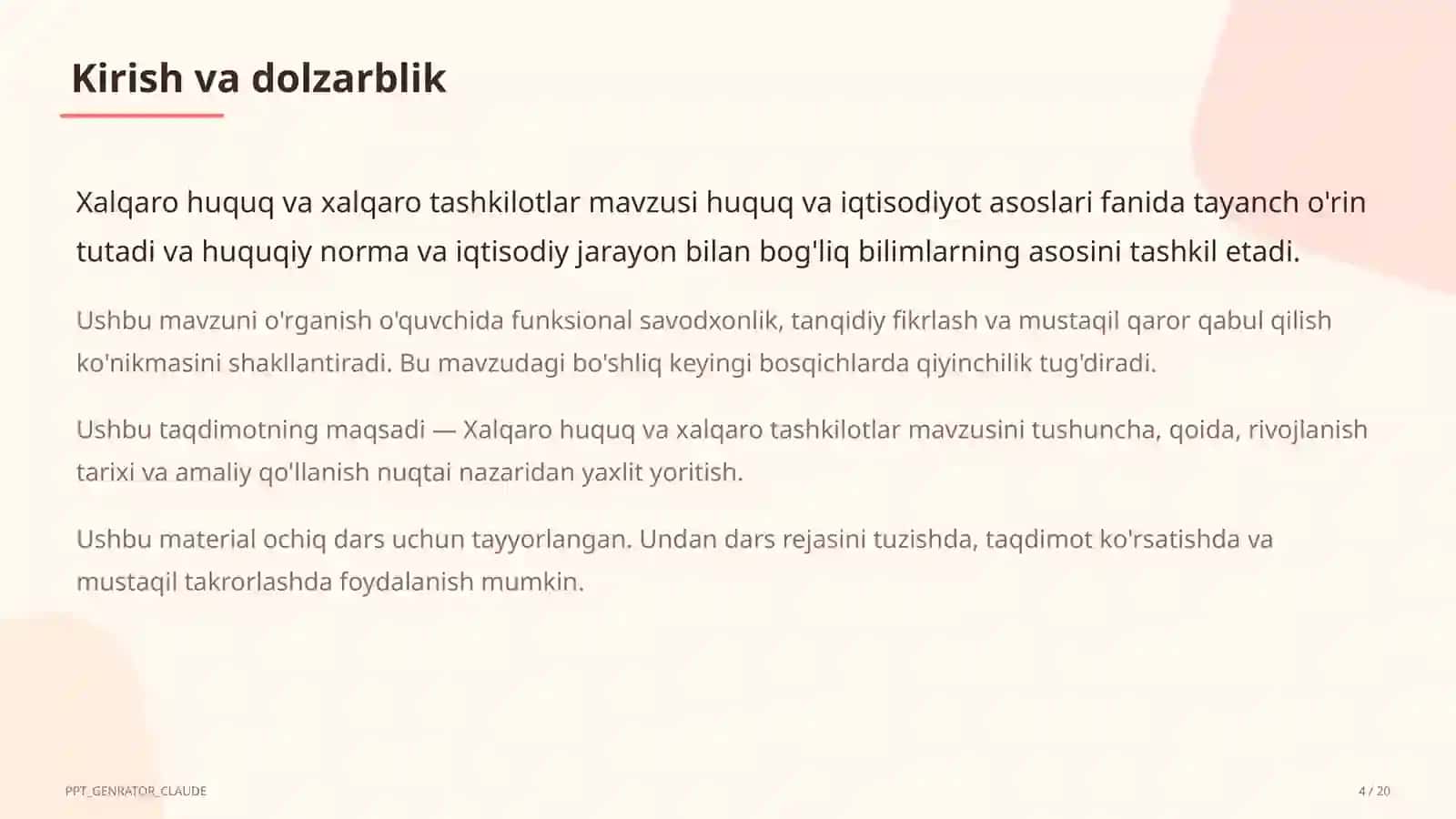 Xalqaro huquq va xalqaro tashkilotlar (11-sinf) 4