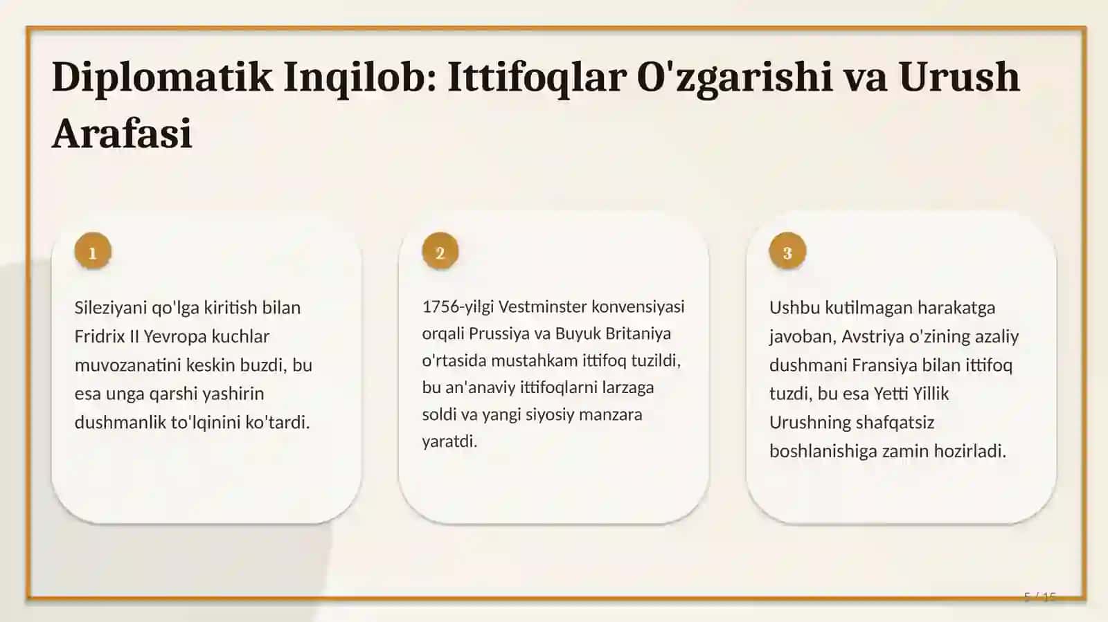Fridrix II ning tashqi siyosati va diplomatikasi 4