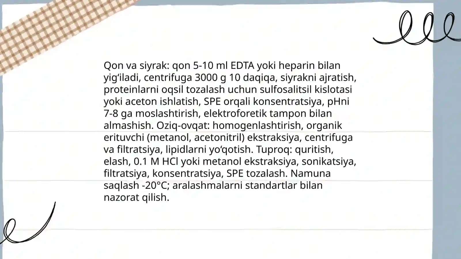 Zaharli moddalarning tahlilida elektroforez usulini qo`llash 4