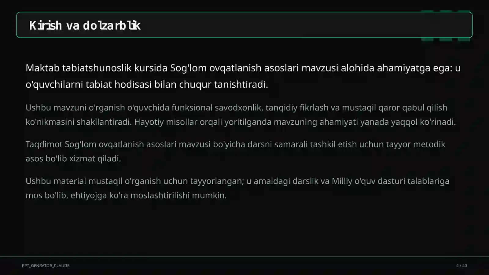 Sog'lom ovqatlanish asoslari (3-sinf) 4