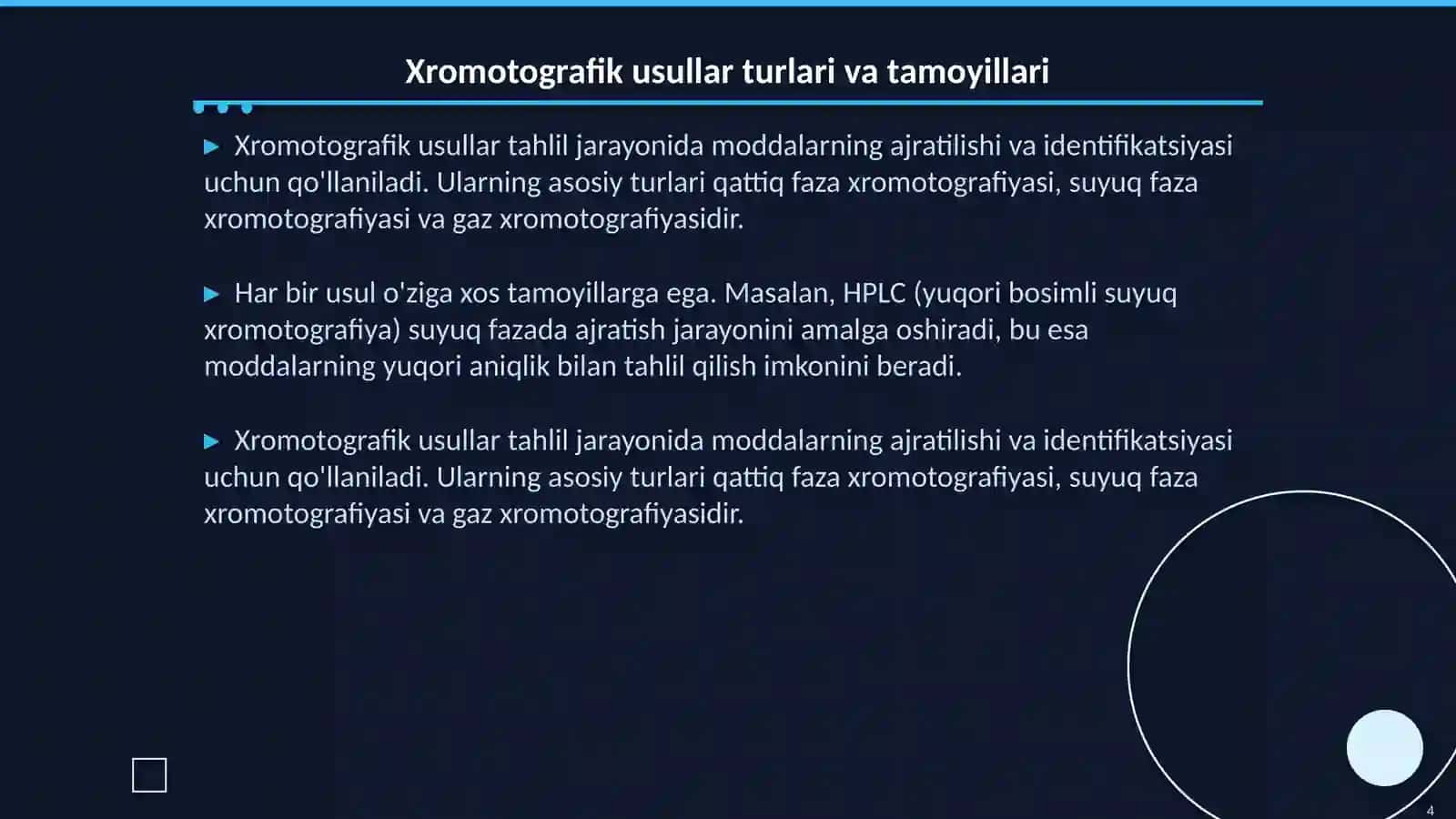 Organik zaharlar tahlilida xromotografik usullarni qoʻllash 4