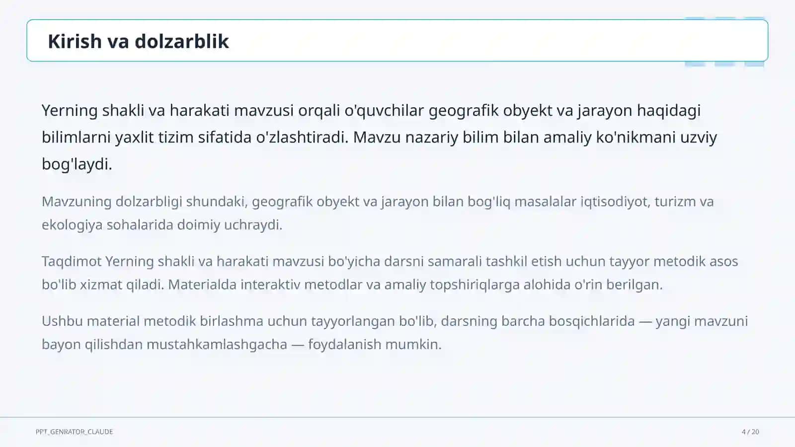 Yerning shakli va harakati (5-sinf) 4