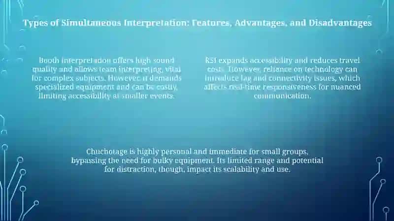 Simultaneous Interpretation: Specific features and requirements 4